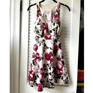 White floral Charlotte Russe dress, small